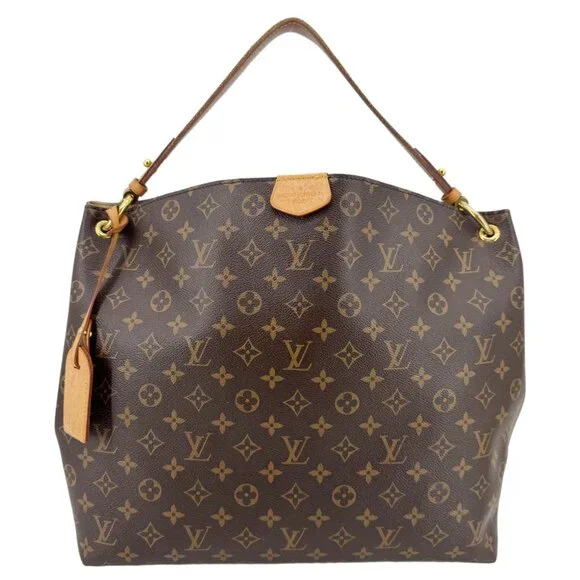 Louis Vuitton Graceful MM Monogram Canvas Shoulder Bag Brown - Picture 1 of 16